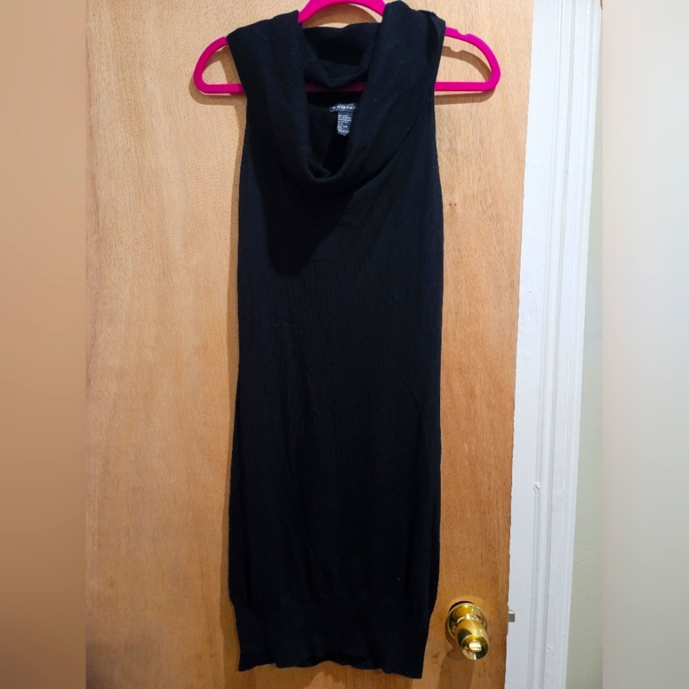 Spring Knit Black Stretch Dress